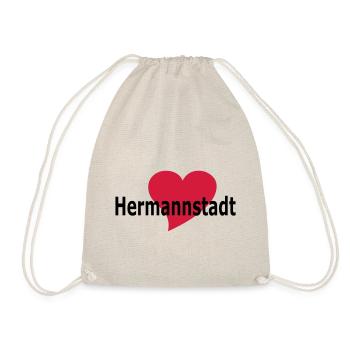 Herz Hermannstadt - Sibiu - Nagyszeben - - Turnbeutel - Natur - Vorne