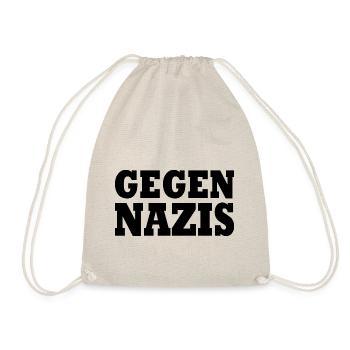 Gegen nazis - Turnbeutel - Natur - Vorne
