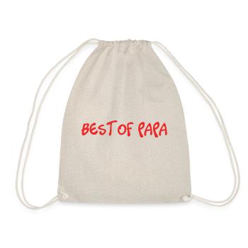 PAPA. VATERTAG. FROHER VATERTAG. ALLES GUTE ZUM GEBURTSTAG. - Turnbeutel - Natur - Vorne