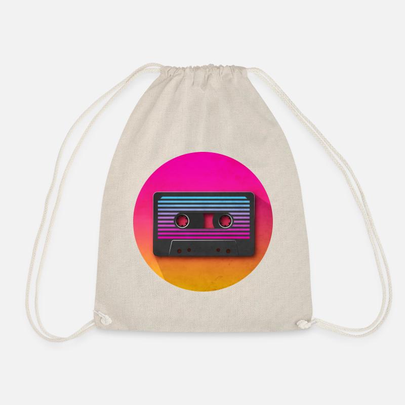 80's cassette icon - Drawstring Bag - nature