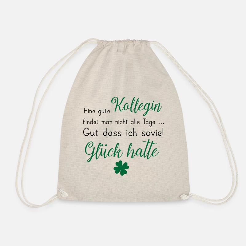 Eine gute Kollegin - Ich hatte Glück - Geschenk - Turnbeutel - Natur