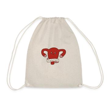 Cuterus midwife uterine feminism gynecologist - Drawstring Bag - nature - Front