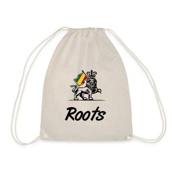 Roots Lion Loewe Reggae Rasta - Turnbeutel - Natur - Vorne
