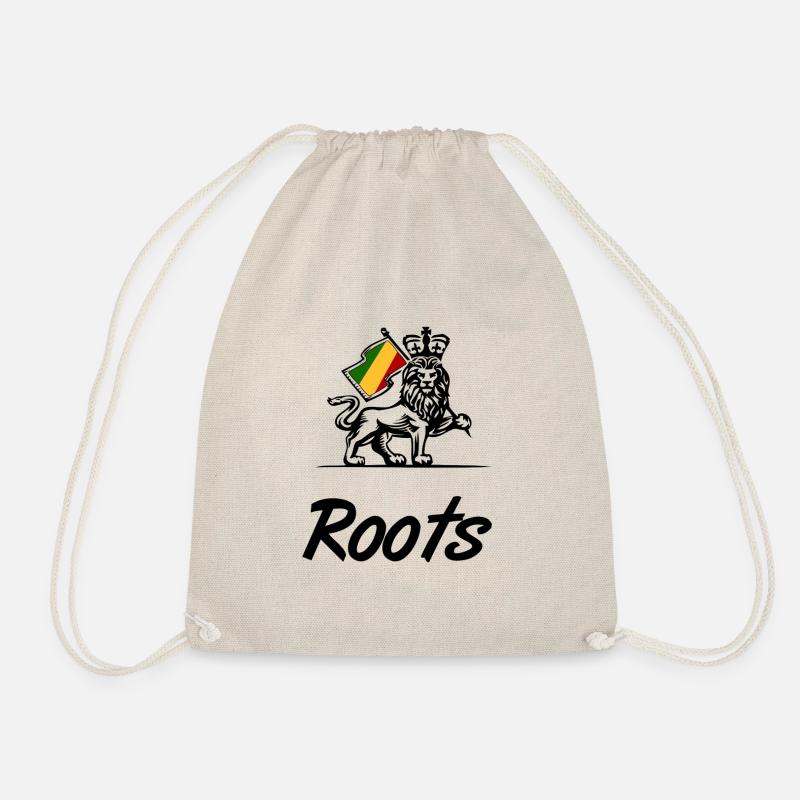 Roots Lion Loewe Reggae Rasta - Turnbeutel - Natur