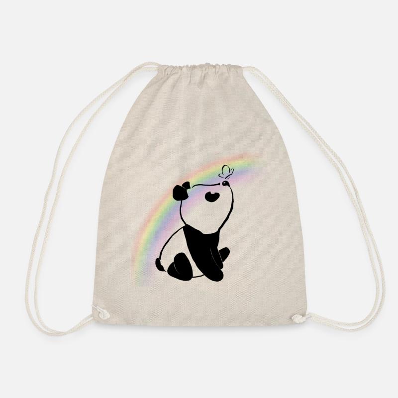 panda - Drawstring Bag - nature