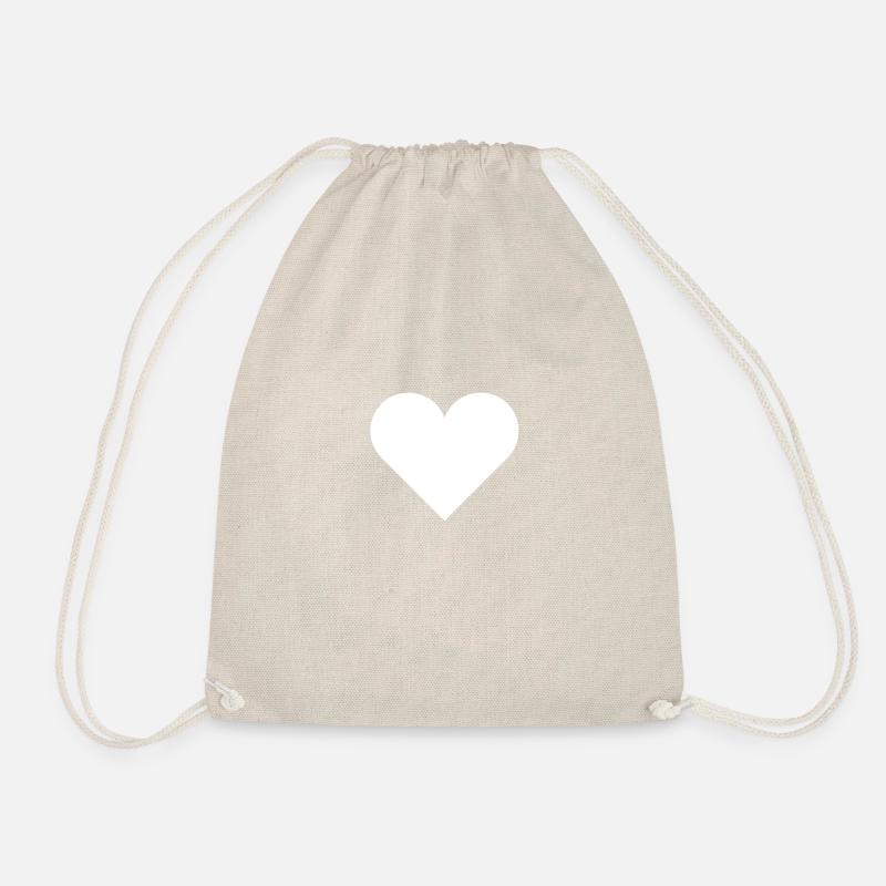 Heart - Drawstring Bag - nature