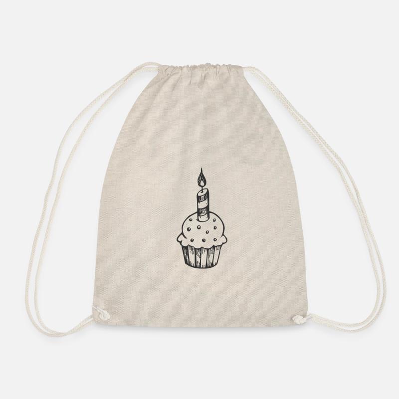 Muffin avec bougie - Sac de sport léger - nature