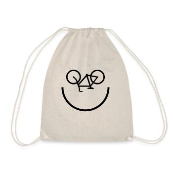 Vélo visage Smile rire cadeau - Sac de sport léger - nature - Devant