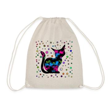 cat - Drawstring Bag - nature - Front