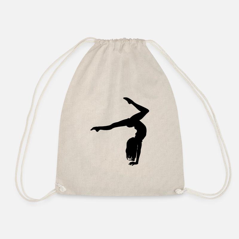 Handstand Silhouette - Turnbeutel - Natur