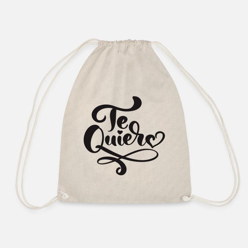 te quiero - Drawstring Bag - nature