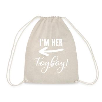 In the her toyboy gift man funny - Drawstring Bag - nature - Front