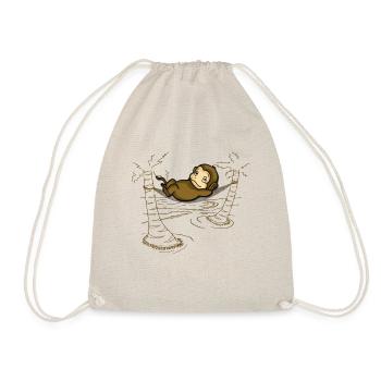 Monkey in hammock - Drawstring Bag - nature - Front