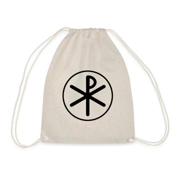 Symbole de Rho de Christian Chi en noir - Sac de sport léger - nature - Devant
