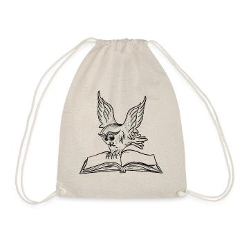 Owls and Books Reading Forest Animal - Drawstring Bag - nature - Front