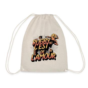 le rugby c'est de l'amour - Sac de sport léger - nature - Devant