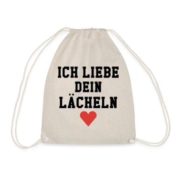 Ich liebe dein Lächeln - Turnbeutel - Natur - Vorne