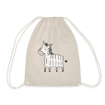 Zebra - Drawstring Bag - nature - Front