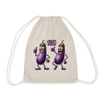 Crazy Veggies: Eggplant Gang Thumbs Up - Turnbeutel - Natur - Vorne