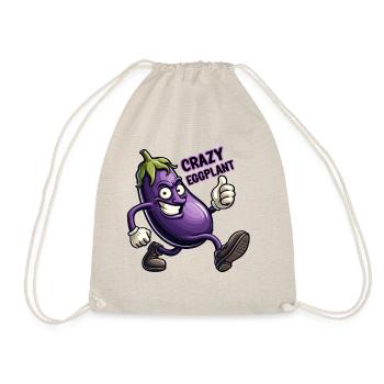 Crazy Veggies: Eggplant Power Walker Thumbs Up - Turnbeutel - Natur - Vorne
