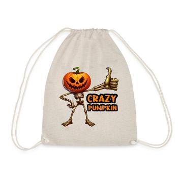 Crazy Veggies : Pumpkin Skeleton Thumbs Up - Sac de sport léger - nature - Devant
