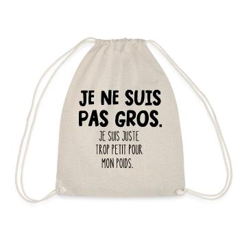 je ne suis pas gros - Sac de sport léger - nature - Devant