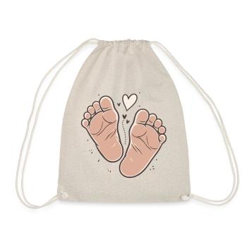 Mignons Pieds de Bébé Pieds de Bébé - Sac de sport léger - nature - Devant