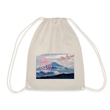 cho ku rei mit fuji und kirschblüten - Drawstring Bag - nature - Front