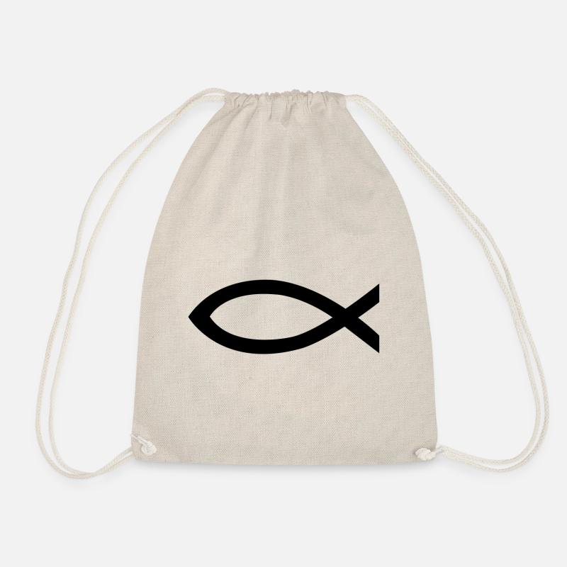 Jesus Fisch - Turnbeutel - Natur