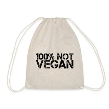 100% Not Vegan - Drawstring Bag - nature - Front