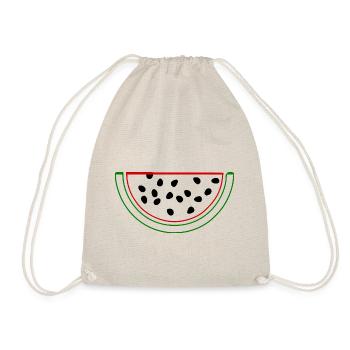Wassermelone Melone - Turnbeutel - Natur - Vorne