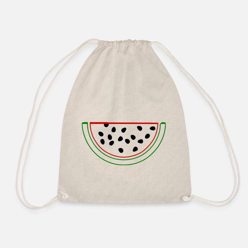 Watermelon Melon - Drawstring Bag - nature