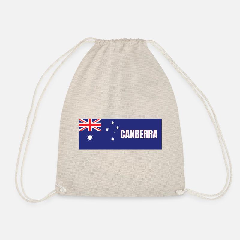 Canberra City in Australian Flag - Drawstring Bag - nature