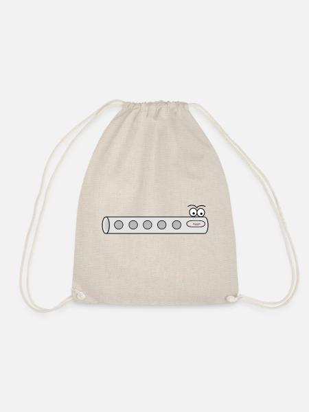 Comic figure flute - Drawstring Bag - nature