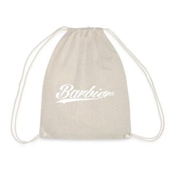 barber hair beard barber shave men barber - Drawstring Bag - nature - Front