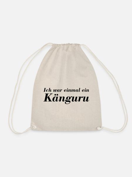 Einkaufsbeutel - ich war einmal ein Känguru - Turnbeutel - Natur
