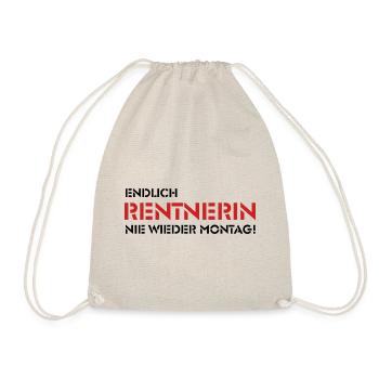 Endlich Rentnerin - Nie wieder Montag! (2) - Turnbeutel - Natur - Vorne