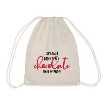 Le chocolat ne demande pas ... - Sac de sport léger - nature - Devant
