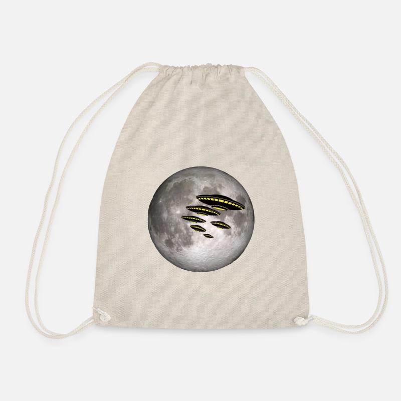 UFO's from moon - Drawstring Bag - nature