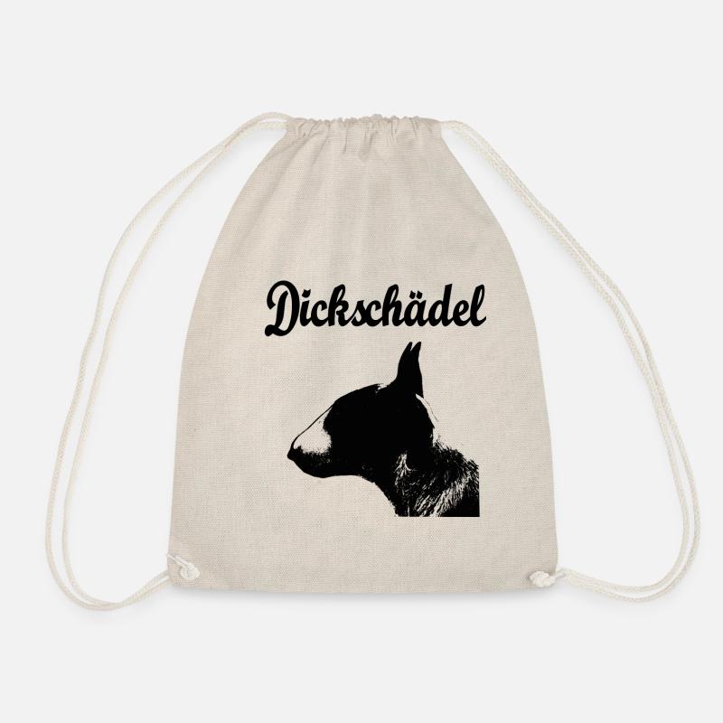 Dickschädel Bullterrier Shirt - Turnbeutel - Natur