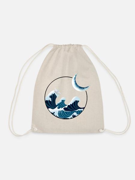Paper boat in the storm - Drawstring Bag - nature