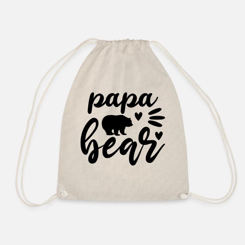 Papa Bär Grafik - Turnbeutel - Natur
