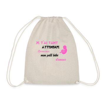 Je t ai tant attendu PNK BLK - Sac de sport léger - nature - Devant