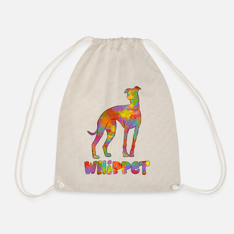 Whippet Multicolor 2 - Drawstring Bag - nature