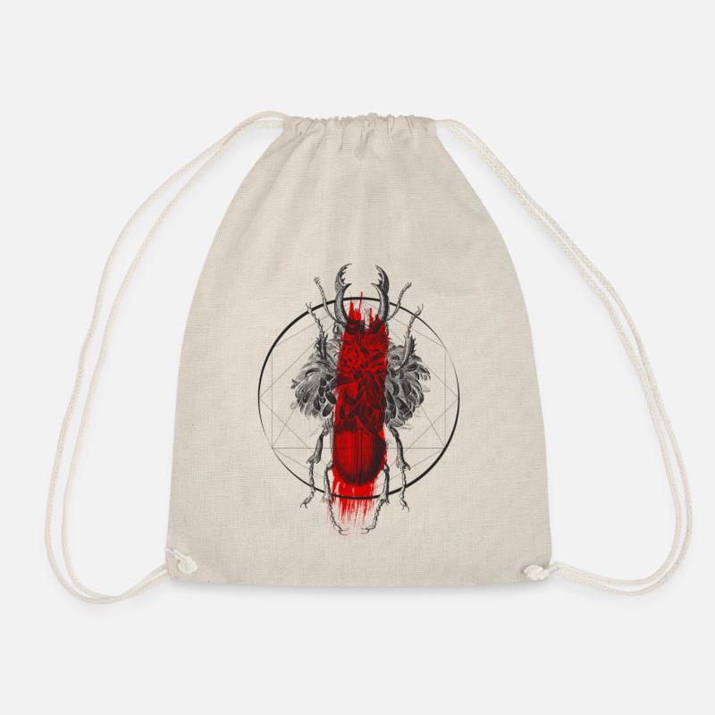 Scarab - Drawstring Bag - nature