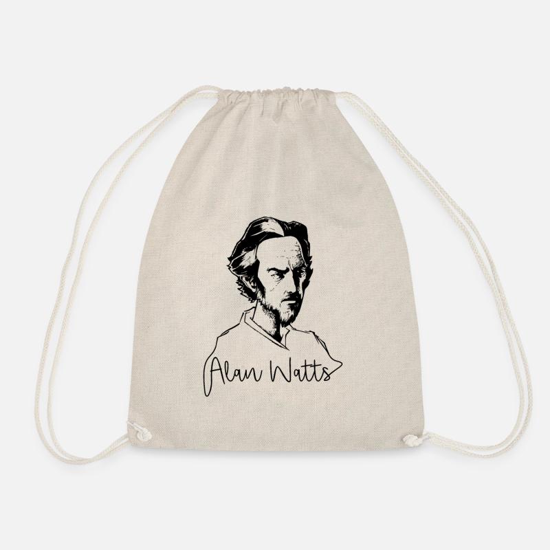 Alan Watts Philosophy Buddhism Enlightenment - Drawstring Bag - nature