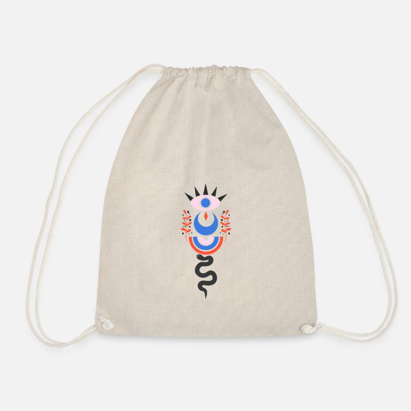 Lunar desert totem - Drawstring Bag - nature