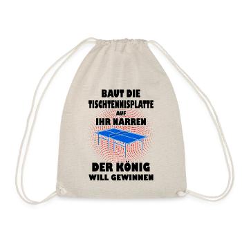Spruch Sport Tischtennis Tennis Geschenk - Turnbeutel - Natur - Vorne