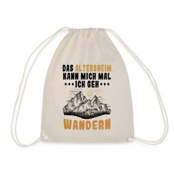 I go hiking funny saying pensioner - Drawstring Bag - nature - Front