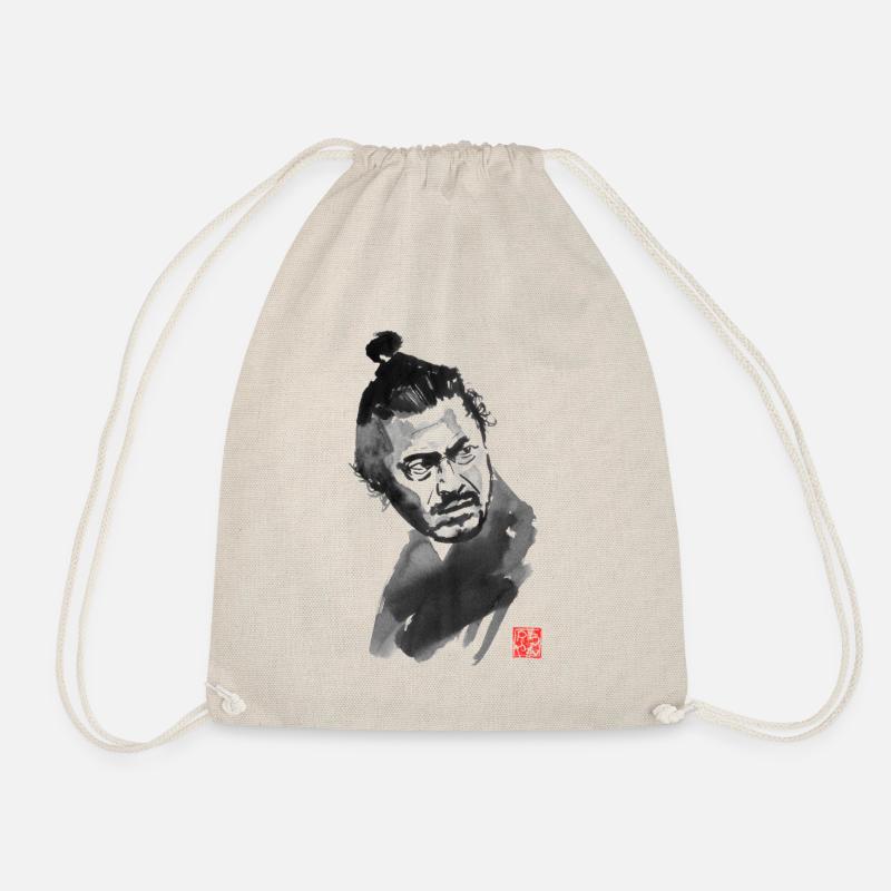 Toshiro Mifune: a great Japanese actor - Drawstring Bag - nature